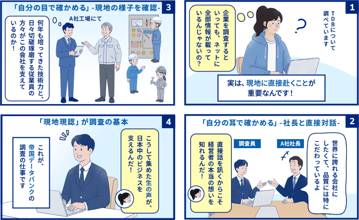 調査の仕事に関する漫画