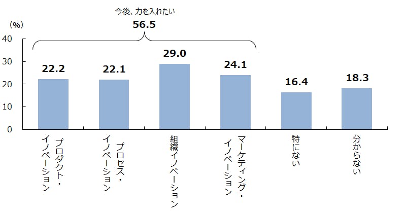 図５　今後、力を入れたいイノベーション活動（複数回答）