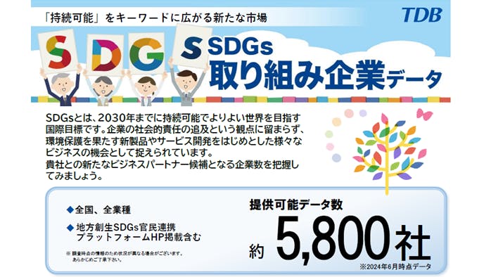 「持続可能」をキーワードに広がる新たな市場　～SDGs取り組み企業データ～